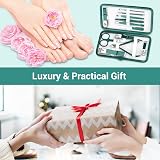 DUAIU 12PC Nail Clippers Manicure Set Stainless Steel with Leather Case view 6