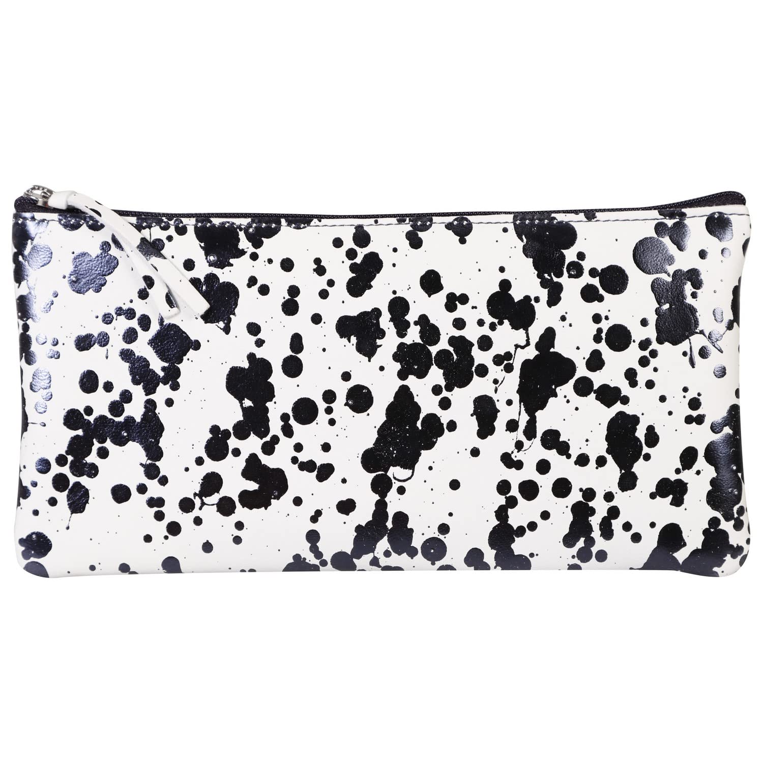 Clairefontaine - Ref 410114C - Cosmicuir' Smooth Leather Flat Pencil Case - 22 x 11cm, Made From Genuine Lambskin Leather, Metal Zip With Leather Puller - Dark Blue — image 1