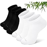 CaiDieNu Bamboo Viscose Ankle Socks: No Show Low Cut Socks for Men Women Thin Athletic Sports Running Breathable 6 Pairs