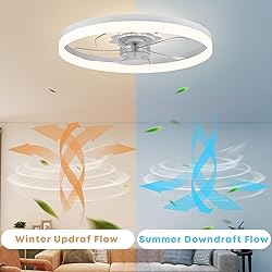 Fszdorj 20‘’ Ceiling Fan with Light, Upgraded