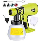 GRVODFRTA Cordless Paint Sprayer Compatible with Ryobi One 18V Battery 1000ml Capacity HVLP Spray Paint Gun 3 Patterns and 4 Nozzles for Wall Fence Furniture House Painting(Battery Not Included)