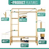 Klass Home Collection Heavy Duty Clothes Rail 120KG Gold Steel Rack view 7