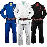 Gold BJJ Comp380 Gi - Lightweight IBJJF Legal Jiu Jitsu Gi for Men and Women (White, A0)