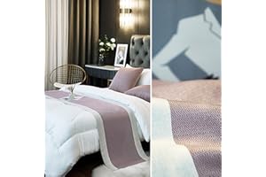 GZQIAWY Bedspreads Bed Runner Throw Bedding Single Queen King Bed Cover Towel Home Hotel Decorations Bed Towel Scarf B-Purple 19.7 x 82.7 inches (Bed Scarf Only)