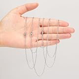 Mozeat Lens 20pcs Stainless Steel Necklace Chains 1.5mm 45cm Silver view 4