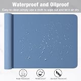 Hsurbtra 48 x 17 PU Leather Desk Pad Non-Slip Waterproof Large Desk Mat Dark view 5