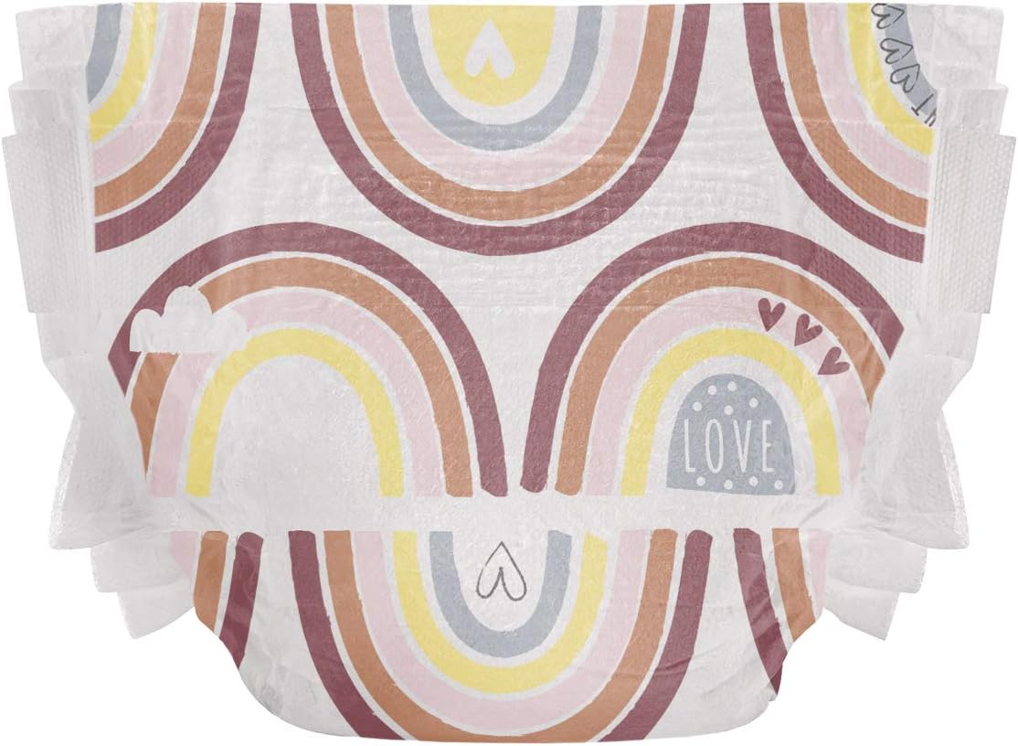 The Honest Company, Club Box Clean Conscious Diapers Spring Seasonal, Catching Rainbows, Size 5, 50 Count: Health & Personal Care