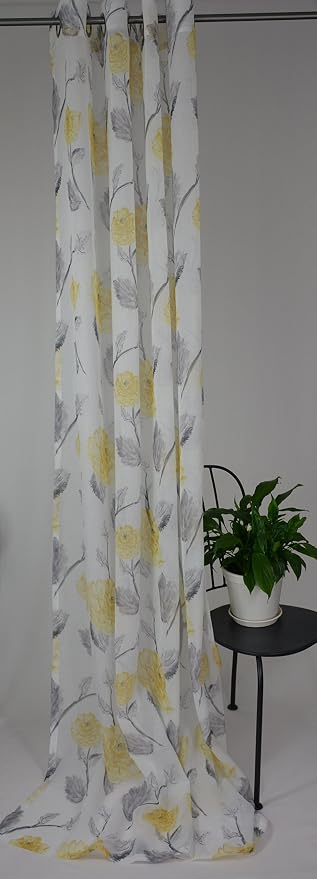 Amazon De Schoner Wohnen Osenschal Vorhang Store Gardine Rosen