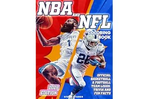 NBA and NFL Coloring Book: American Basketball & Football Team Logos, Trivia and Fun Facts (All-Star Sports Showdown: Trivia, Facts, and Coloring Fun)