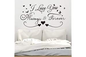 AnFigure Couples Quotes Wall Decals: Inspirational Vinyl Art Love Wall Stickers for Home Bedroom Bathroom Living Room - I Lov