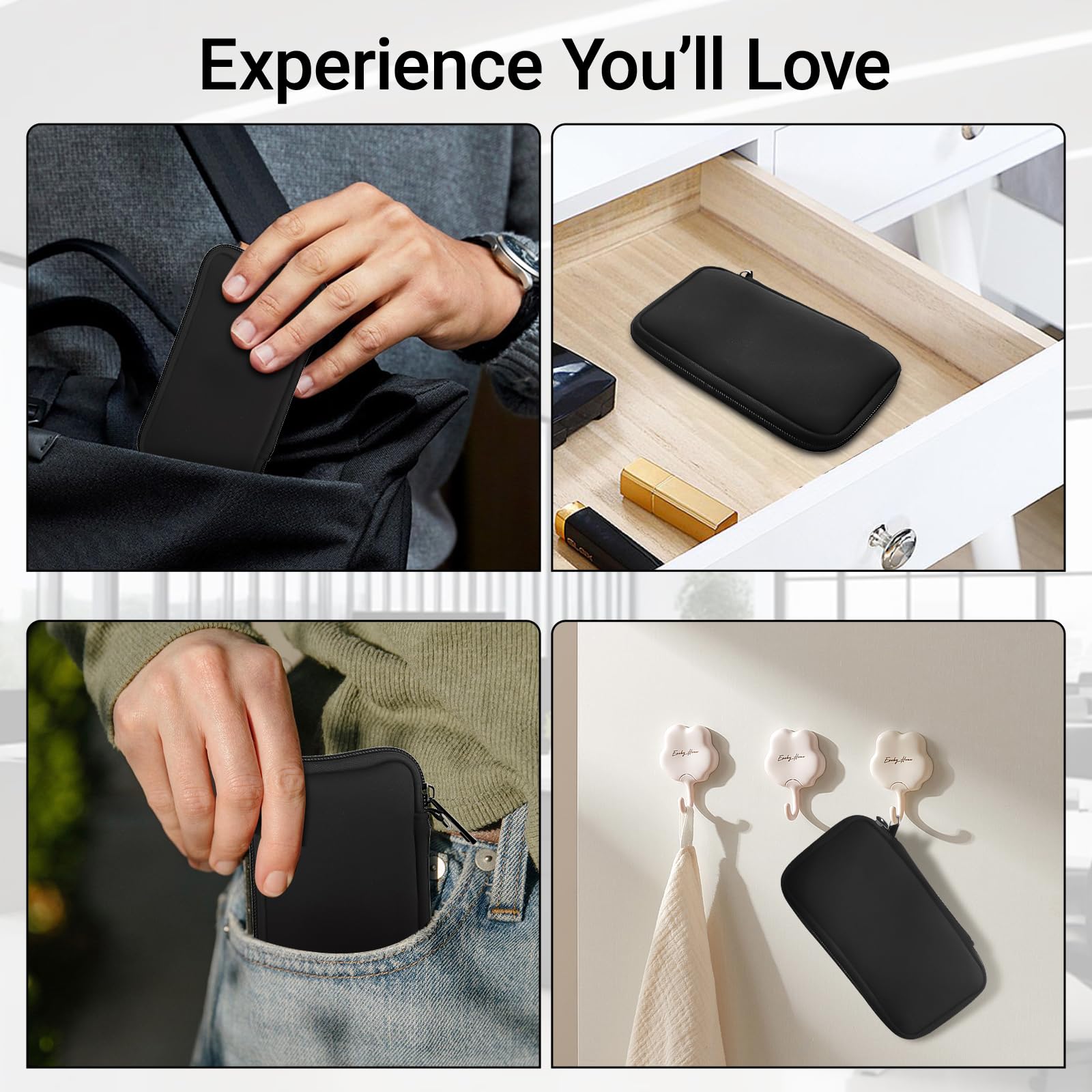 USB Flash Drive Case Soft Material Thumb Drive Holder case, USB Drive Holder Organizer, Portable Electronic Accessories Bag for USB Memory Stick with 10 Slots