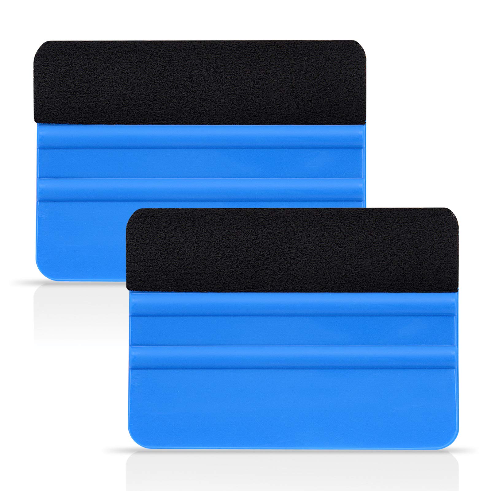Ehdis 2 Pcs Felt Edge Squeegee,Vinyl Squeegee with Felt, Vinyl Wrap Tools for Car Window Tint, Car Wrapping, Self-Adhesive Film