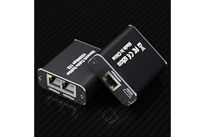 Ethernet Splitter High Speed 1 to 2 Out, 100/1000Mbps RJ45 With USB Power Cable for Cat 5/5e/6/7/8, LAN Internet Support Two 