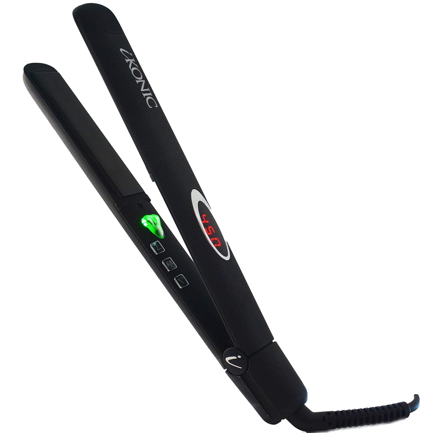 The SuperNova 1 Inch Tourmaline Ceramic Laser Infrared Flat Iron Black, 25% longer Plates,Digital Temperature Settings,Multi-Purpose Styling Tool, Dual voltage,5 Years Warranty