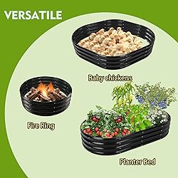 YSEJOMP 60X32X12 Inches Oval Galvanized Metal