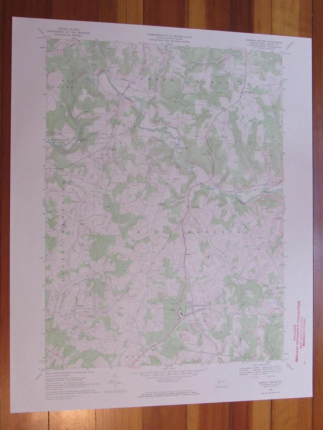 Marion Center Pennsylvania 1970 Original Vintage USGS Topo