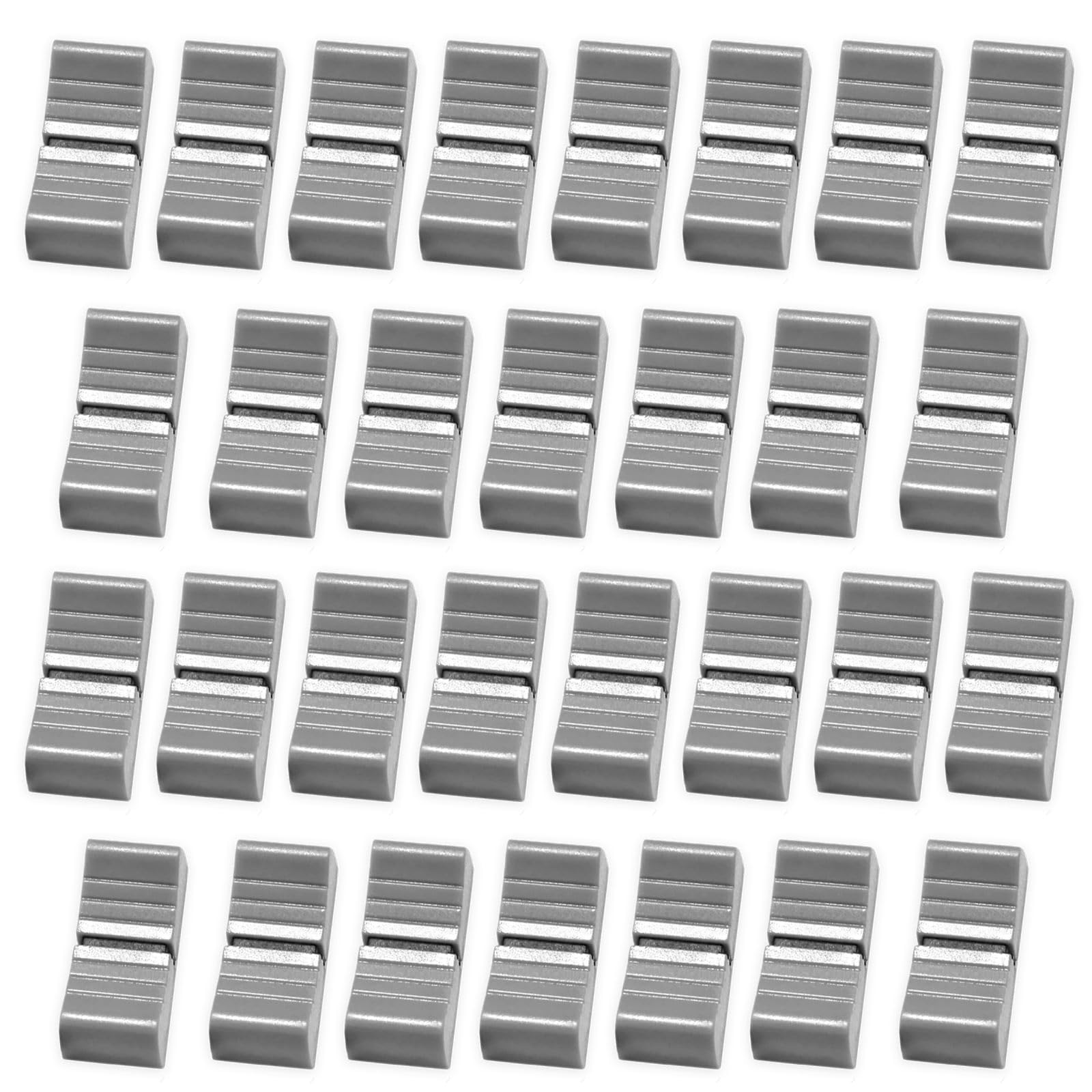 SWYSGS Pack of 30 Inner Hole 4 mm Mixer Slider Fader Button Replacement Suitable for Mixer (Grey)