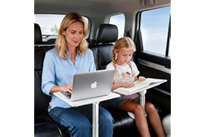 Car Desk for Laptop Passenger Seat-Universal Car Seat Tray Table for Work & Eating Food Adjustable Lap Table for Front or Rea