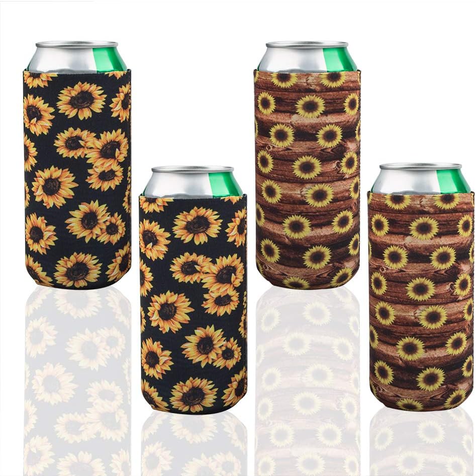 girasol fundas para latas de 12 onzas delgadas para bebidas energéticas