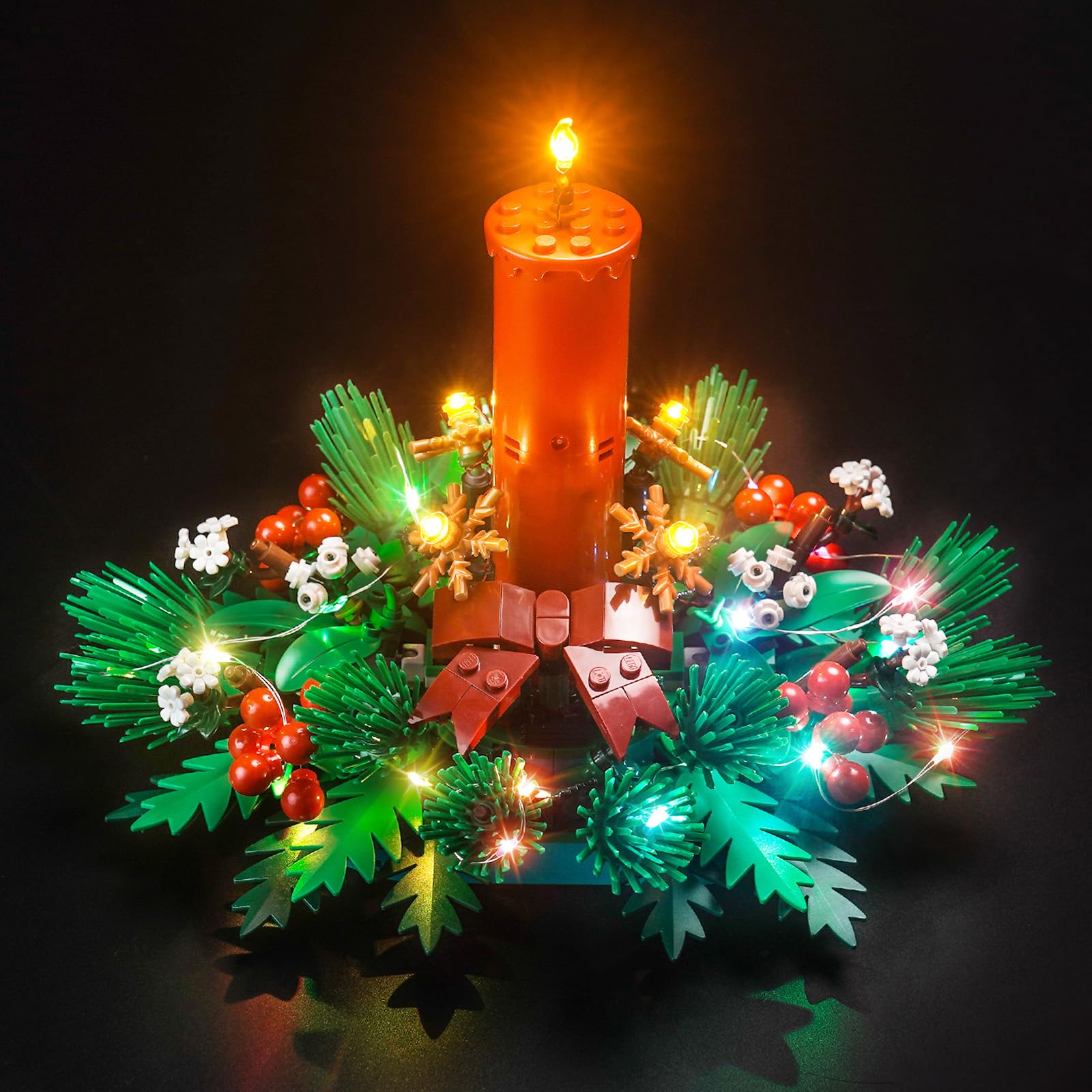 LocoLee Led Light Set Compatible with Lego Christmas Table Decoration Led Decoration Lighting Kit Compatible with Lego 40743 Building Blocks Model,Only Lights Set,No Model — image 1