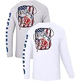 Nadirknit 2 Pack Fishing Shirts for Men Long Sleeve UPF 50+ Sun Protection Shirt Moisture Wicking Rash Guard T-Shirt