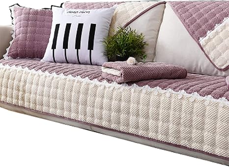 DFamily Schnitt Sofa überwürfe L-förmig,Verdicken sie Sofabezug Plüsch