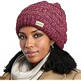Sukeen Knit Beanie Hat for Women Thick Fleece Lined Winter Hat Warm Skull Cap Fashionable Knit Cap for Outdoor