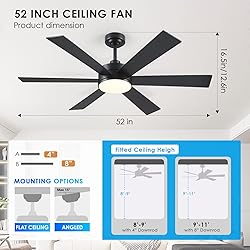 Farmhouse Rustic Ceiling Fans with Lights and