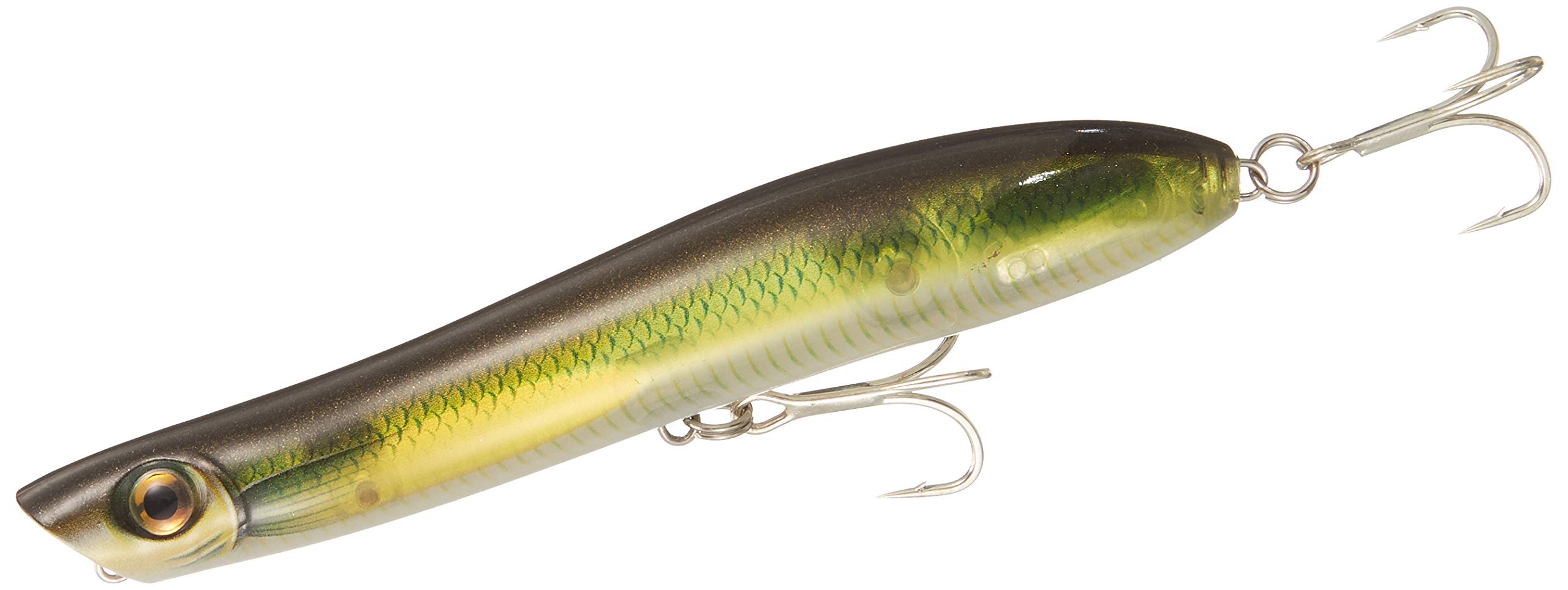 Rapala MaxRap Walk'n Roll Lure with Two No. 2 Hooks, Surface Swimming Depth, 13 cm Size, Flake Green