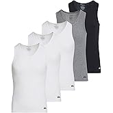 Quiksilver Undershirt Tank Tops for Men - 5 Pack Lightweight Ribbed Tanktops