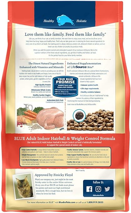 blue indoor hairball and weight control