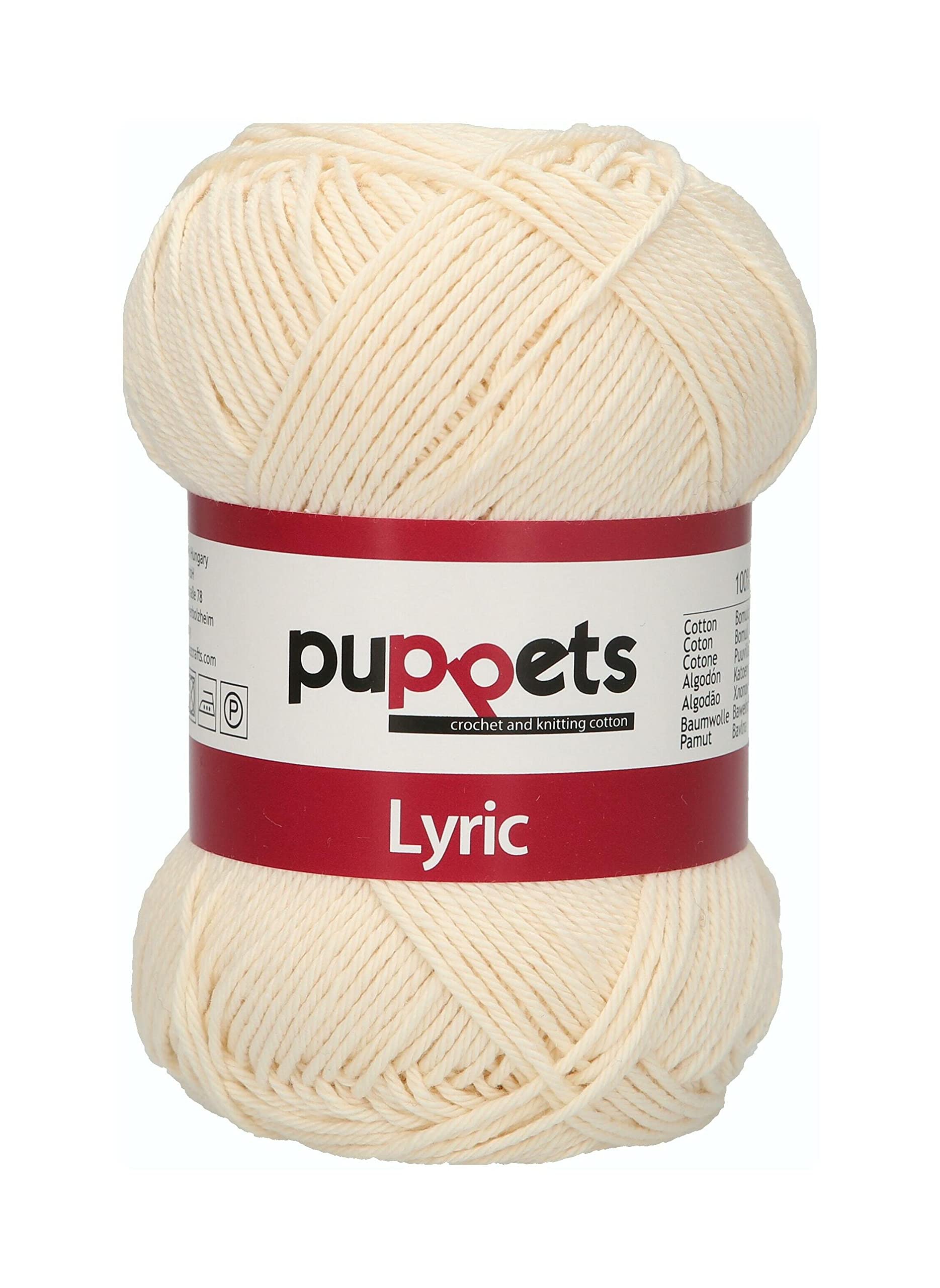 Unbekannt Puppets Lyric, Thickness: 4, Presentation: 50g, Length: 150 m, Beige Crochet Yarn