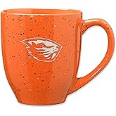 Rico Industries NCAA 16 oz Team Color Laser Engraved Speckled Ceramic Coffee Mug (N & O Schools)