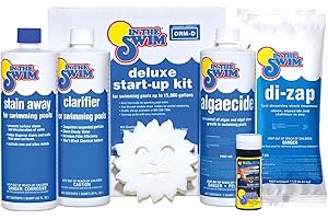 In The Swim Pool Deluxe Opening Chemical Start Up Kit - Above Ground and In-Ground Swimming Pools - Up to 15,000 White