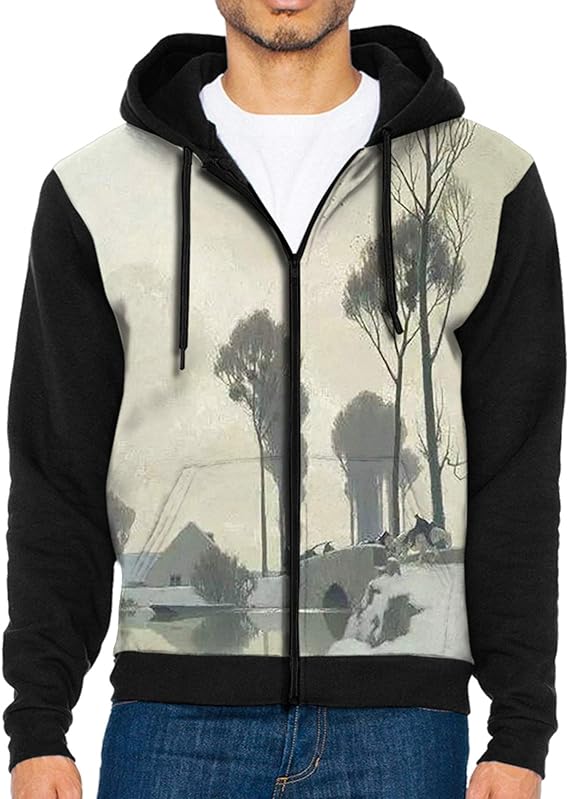 Amazon Co Jp 雪景色がきれい 夏は涼しい トレーナー メンズ パーカー 緩い フード付き ジッパー カジュアル スポーツウェア おしゃれ 長袖 春 秋 服 ファッション小物