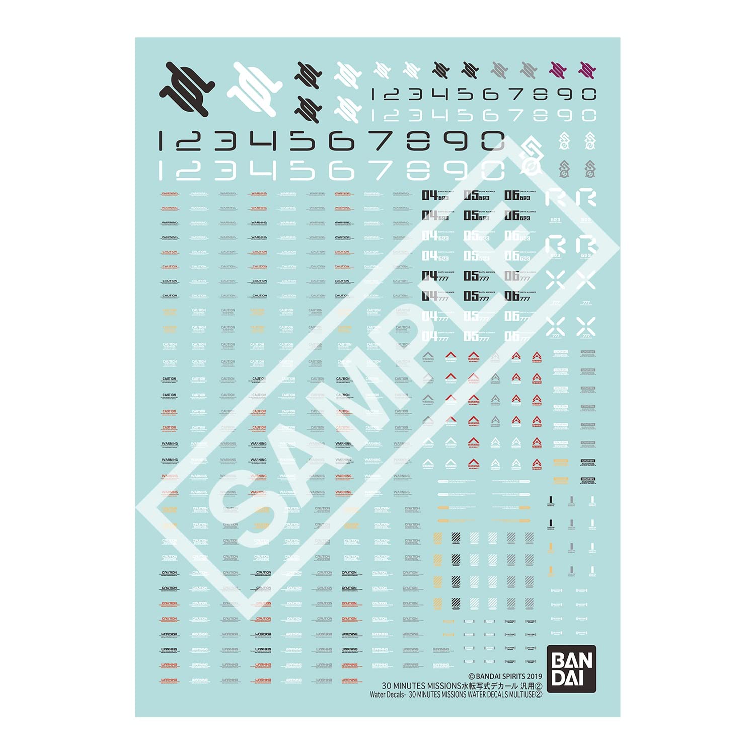 Bandai Spirits Universal 30mm Water Transfer Decals (30 Minutes) (2)