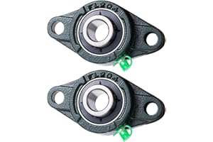 SHINICO Pillow Block Bearing 3/4 inch Shaft Bore, Flange Mounted UCFL204-12, Solid Cast Iron Base, Swamp Cooler Parts, Self-Aligning, 2Pack