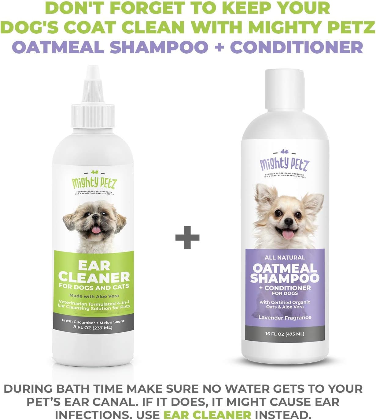 4-in-1 Dog Ear Cleaner – Vet Formulated Cleansing Solution + Aloe Vera for Removing Wax, Debris & Odor in Pets. Supports Infection Prone Ears & Reduces Head Shaking. Fresh Cucumber and Melon, 8 oz : Pet Supplies