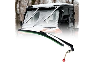 QYMOTO 15.7" UTV Manual Windshield Wiper, Hand Operated Full Windshield Wiper, Scratch-resistant for CFMOTO UTV,Golf Cart,Tractor Polaris Ranger,Hisun Axis, Honda Pioneer