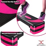 MAXSTRENGTH Adjustable Height Aerobic Step Platform 5 Levels 10-30cm view 3