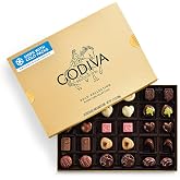 Godiva Gold Assorted Belgian Chocolate Gift Box, Gourmet, 30 Pc | Belgian dark, milk &amp; white chocolate, Pralines, ganaches &amp; caramels, Kosher, Iconic gold box, Great for gifting