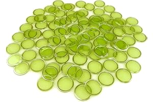 TCOINERY Bingo Lotto Game Accessories Transparent Counting Chips with Metal Edge Magnetic Casino Game Night Tokens/Education Math Markers/Chess/Number Alphabet Sorting Discs