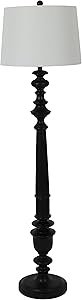 Decor Therapy PL3945 Floor Lamp, 19w 19d 59.5h, Satin Black