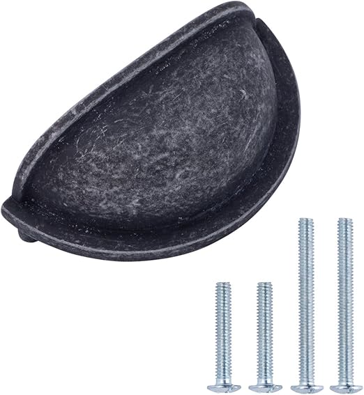 Amazonbasics Traditional Bin Cup Drawer Pull Knobs 3 43 Inch