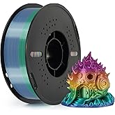 Kingroon Silk PLA Filament 1.75mm Rainbow Color Changing Filament 3D Printer Filament 1kg Dimensional Accuracy ±0.03mm,Fit Most 3D Printer(Candy)