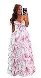 Tiered Blue Ruffle Prom Dresses 2025 for Women