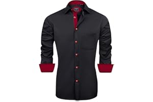 J.VER Men's Casual Long Sleeve Stretch Dress Shirt Wrinkle-Free Regular Fit Button Down Shirts