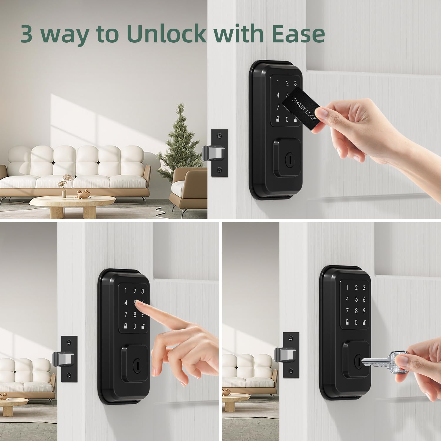Mua Keyless Entry Door Lock, Touchscreen Smart keypad deadbolt Lock ...