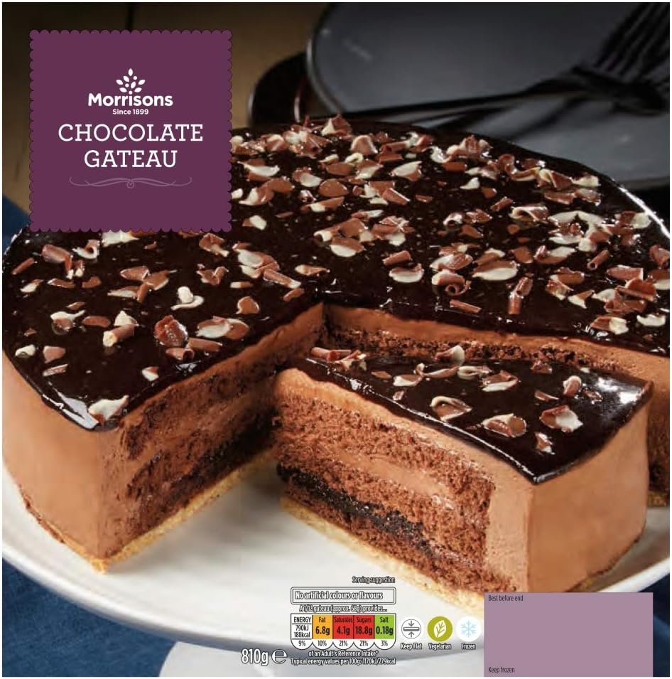 Morrisons Chocolate Gateau, 810 g (Frozen) Amazon.co.uk Grocery