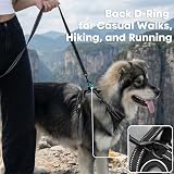 PoyPet No Pull Dog Harness Reflective Vest with 2 Leash Attachments XL Black view 4